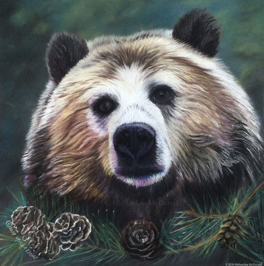 Pondering Bear - Original Pastel Painting