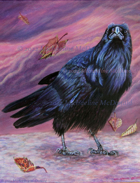 Between Worlds - Raven Original Painting - SOLD