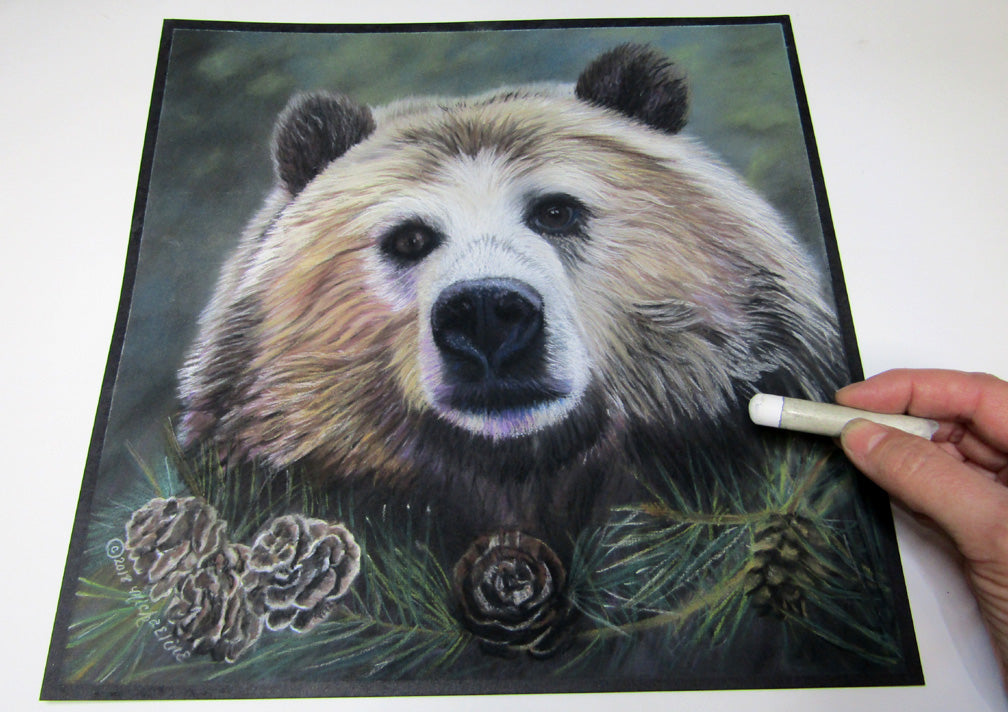 Pondering Bear - Original Pastel Painting